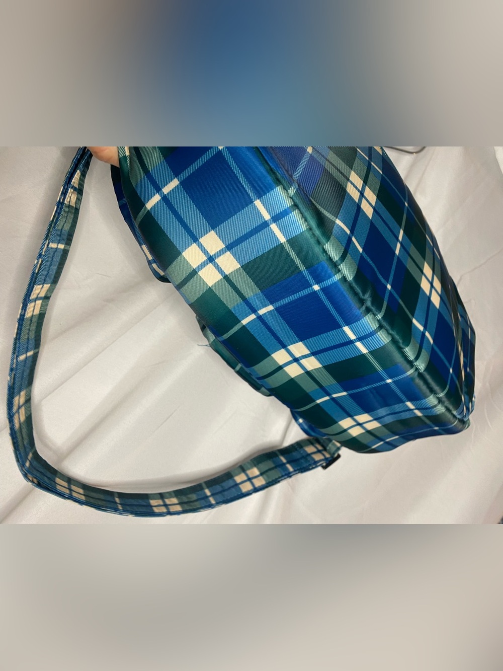 LUG Railcar Crossbody Bag Navy Plaid - Picture 6 of 16